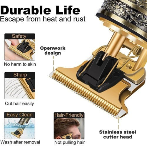 Beard Trimmer Hair Clippers Cordless Hair Cutting Barber Shaving Machine For Men Rechargeable